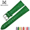 Set Maikes Watch Accessories 16mm 18mm 20mm 22mm Watch Band äkta Leather Watch Strap Fashion Green For Women Watchbands