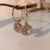 Pendientes colgantes S925 aguja brillante cristal grande de gama alta mujeres 2024 fiesta de boda para como regalos