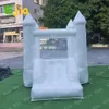 For Kids Outdoor Games 8ft Mini Inflatable White Bounce House Jumping Castle with Slide