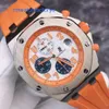 Montre-bracelet mécanique AP Royal Oak Offshore Series 26217BC Chronographe VIP pour hommes limité à 12 pièces en or blanc 18 carats