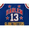 Harlem Globetrotters 13 Wilt Chamberlain Movie basketbalshirts Goedkope verkoop Teamkleur Blauw Alle gestikte Chamberlain-uniformen Hoge kwaliteit