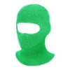 Basker för kreativ ansiktsmask 2in1 beanie hatt fast färg stickad termisk skid fulltäcke balaclava utomhus kallt väder