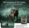 Câmeras de trilha de caça Dsoon Câmera de caça H8WIFI 20MP 4K Wildlife Trail Câmera dupla WIFI Controle de aplicativo Visão noturna à prova d'água Vida selvagem infravermelha Q240321