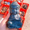 Figurine decorative Apatite naturale Buddha Cristallo Intaglio Buddismo Decorazione della casa Guarigione Fengshui Collezione di pietre preziose Regalo 1 pz