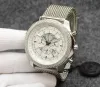 AAA Brei 2024 B05 49MM Unitime horloge chronograaf quartz uurwerk zilveren kast gelimiteerde zilveren wijzerplaat 50TH ANNIVERSARY herenhorloge lederen band herenhorloges