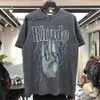 Homens camisetas Homens Mulheres Vintage Tecido Pesado RHUDE BOX PERSPECTIVA Tee Ligeiramente Solto Tops Multicolor Logo Agradável Lavado Rhude T-shirt 3263