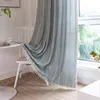 Rideau Simple chambre tringle poche rayure blanc salon fenêtre pour enfants