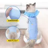 Costumi per gatti Tuta per sterilizzazione post-operatoria per svezzamento di animali domestici Abbigliamento per gattini Anti leccatura dopo la cura del recupero Abiti in pizzo