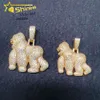 Bijoux de créateurs Vente chaude S925 VVS Nouveau design Full Diamond Hip Hop King Kong Luxe 925 Sterling Silver Moissanite Gorilla Pendentif