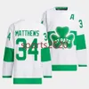 Пользовательские мужские женские детские хоккейные майки 2024 St. Pats Auston Matthews John Tavares Green Joe Thornton Mitch Marner Morgan Rielly St. Pats Патрикс Дэй трикотажные изделия S-4XL