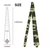 Bow Ties Green Camouflage Military Camo Necktie Silk Polyester 8 Cm Narrow Neck Men Accessories Cravat Wedding Office