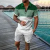 Herrspårar 3D Kort ärmdräkt Shorts Beach Tropical Hawaiians Body Sports Jacket Mens Tux passar min uppsättning