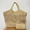 Icare Raffias Designer Hand-embroidered Straw Bag Handbag Large Capacity Tote for Women Beach Travel Summer Vacation High Quality Shoulder Shopping Bags