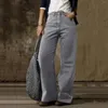 Jeans pour femmes Vintage Long Femmes Blanchi Chic Streetwear Ulzzang All-Match En détresse Simple Hip Hop Quotidien Harajuku Y2k Denim Pantalon