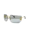 Rimless Runway designer óculos de sol estilo clássico mui óculos de sol de luxo mens retângulo mulheres óculos elegantes uv400 óculos polarizados acessórios fa0103 E4