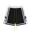 24 mais novo rhude shorts designer shorts tshirt homens shorts verão moda praia calças homens de alta qualidade streetwear vermelho azul preto amarelo verde calças shorts masculinos tamanho: S-XL