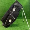 Taschen Schwarze Golf-Standtaschen Unisex-Golfschläger Großer Durchmesser und großes Fassungsvermögen Wasserdichtes Material Kontaktieren Sie uns, um Bilder mit Logo anzusehen