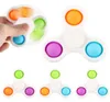 Pop it fidget mão spinners brinquedo sensorial empurrar bolha jogo de tabuleiro ansiedade alívio do estresse crianças adultos autismo em stock1913499