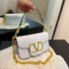 Borsa a tracolla Designer Borsa da donna semplice da donna di marca più venduta Borsa da donna a spalla singola alla moda Trama di colore Borse quadrate piccole Nuovo stile