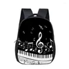 Schooltassen 12Inch Kinderen Voor Jongens Meisjes Muzieknoot Print Kleine Rugzakken Peuter Boekentas Kinderen Kleuterschool Mochila Escolar