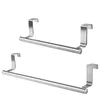 Towel Rings Towel Rack Over Door Towel Bar Hanging Holder Stainless Steel Bathroom Kitchen Cabinet White Black Towel Rag Rack Shelf Hanger 240321