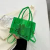 Midjepåsar foufurieux transparent geléväska kvinnors modehandväskor godis färg klar axel kvinnlig strand crossbody tote bolsa