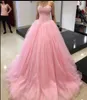 Vestido de Festa Longo New Arrival Pink Invindent Dresses Abiye Robe de Soiree Tulle Tulle Sweetheart Sleaveless Inventing Gowns with Lace A7292377