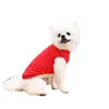 Hondenkleding Sublimatie Blank DIY Katoen Hond Kattenkleding Effen Kleur Zomer Ademend T-shirt Vest XS-5XL Huisdierenkleding BH8479 FF