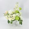 Vasen Europäischer weißer Retro-Eisen-Blumentopf aus Metall für Büro/El/Einkaufszentrum, Hochzeit, Dekoration, Requisiten, Tisch-/Bodenornamente, Blumenvase