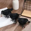 Party Decoration Halloween Black Crow Simulation Fake Bird Animal Lekary Toys Model For Home Garden Outdoor Decor Horror Props