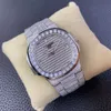 Diamante Pp.324S Relógios Masculinos Relógio Esportivo de Cristal Pp5719 Transparente Mecânico SUPERCLONE Pp5719 Automático 40Mm Zircão 9015 AAAAA 911 Montredeluxe