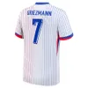 2024フランスジャージーフットボールシャツサッカージャージMbappe Maillots de Football Benzema 2025 Griezmann Camavinga Soccer Kit Shird Hommes Enfants Men Kids