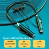 Mobiltelefonörlurar Trådlösa halsband Hörlurar V5.2 HIFI Stereo Sports Neckband Huvudset Vattentäta öronsnäckor för utomhuslöpning 098 Q240321