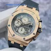 Crystal AP nadgarstek zegarek Royal Oak Offshore Series 26470or Mens Watch 18K Rose Gold Timer 42 mm Automatyczny zegarek mechaniczny