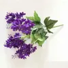 Dekorativa blommor kransar hyacint violeta blommor falska siden konstgjorda födelsedagsfest brud blommor hem dekoration prydnadsdekor d otray
