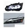 Led-dagrijverlichting Auto Head Light Voor Lexus Ct200 Ct200H Koplamp 2012-Dynamische Richtingaanwijzer Grootlicht Lamp drop Levering Automobiles Otp6O