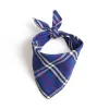 dog bands double layer Scotland British style new pet triangle scarf binding ribbon mouth water towel LL