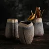 Teaware Sets 3 Style Gilt Iron Tea Set Pottery Ceremony Accessories Storage Stripe Canister Utensils Pen Case Lotus Pot