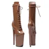 Dance Shoes 23CM/9inches PU Upper Modern Sexy Nightclub Pole High Heel Platform Women's Boots 082