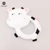 Necklaces Let's Make Baby Accessories Silicone Teether Cows 5pc BPA Free Milk Cow Teething Diy Nursing Necklace Dairy Cow Baby Teether