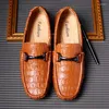 Casual Shoes 2024 Man Fashion Leather Men's Business Office Formal Dress Wedding Men Driving Retro Loafers