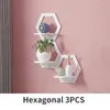 Decorative Plates PVC Wall-mounted Hydroponic Rack Free Punch Living Room Bedroom Wall Office Decoration Shelf Shelves