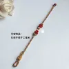 Braccialetti con ciondoli Bracciale in corda lavorata a mano con colori abbinati Dunhuang Fortuna Buona fortuna Rosso