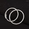 Orecchini a cerchio Design Perle di vetro Perline Gioielli alla moda per donne Ragazze dolci Alta qualità