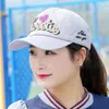 Ball Caps Woman Sweet Letter Baseball Cap Adjustable Casual Girls Embroidered Cotton Sun Hat Solid Color Sports Trucker