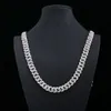 2021 Hot Selling Provence Hip Hop Style Miami Gold Sier Plated Necklace Moissanite Diamond Cuban Link Chain