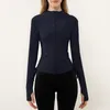 Costume de Yoga automne et hiver, coupe slim, mode, manches longues, col montant, veste de sport pour femmes