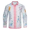 Cosplay casablanca chemises plante raquette de Tennis de Table motif de fleurs imprimé décontracté ample chemises à manches longues pour hommes et femmes