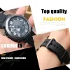 Bracelets 24mm bracelet de montre en caoutchouc noir pour Prg600/600y Wachband Prw6600 bracelet de montre 24mm ceinture Uhrenbrassard étanche