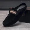 Sıradan Ayakkabı Erkekler Loafers Yaz Slip-On Hafif Erkekler Kapak Toe Nefes Alabilir Yarım Terlik